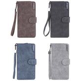 Baellerry Matte Leather Multi-card Slot Men Clutch Bag Zip Buckle Vintage Wallet